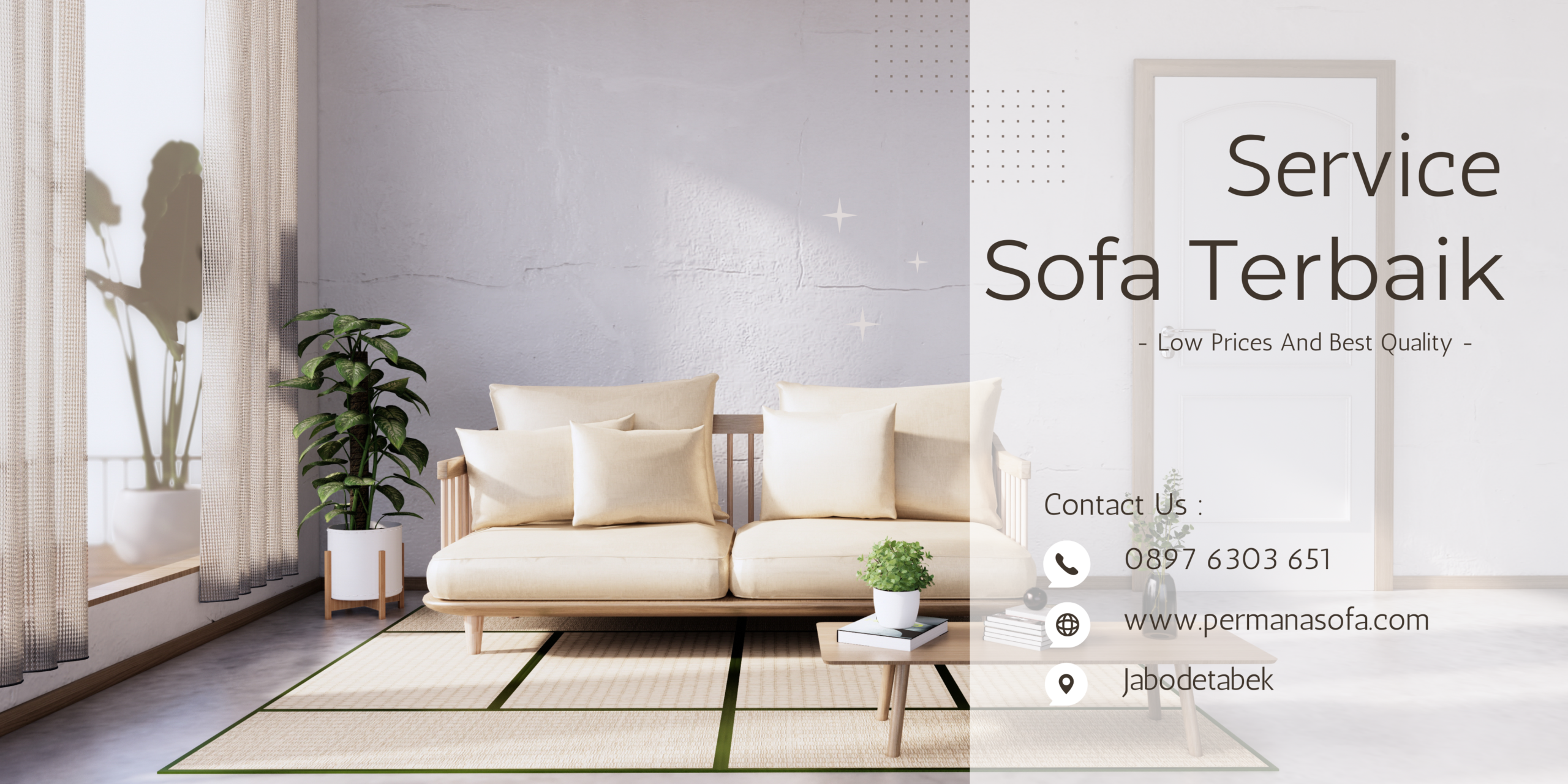 Neutral Simple Minimalist Furniture Banner